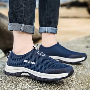 Men's Summer Shoes for Outdoor Activities, Breathable and Mesh（Free Nail Scissors Set!）